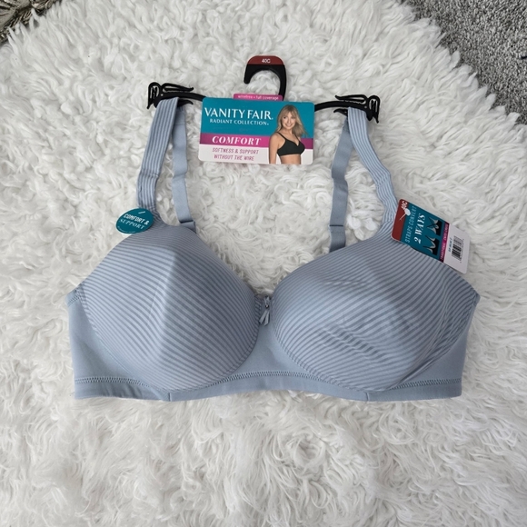 VANITY FAIR BRA. RADIANT COLLECTION COMFORT. SOFTNESS & SUPPORT WITHOUT THE WIRE - Picture 1 of 3